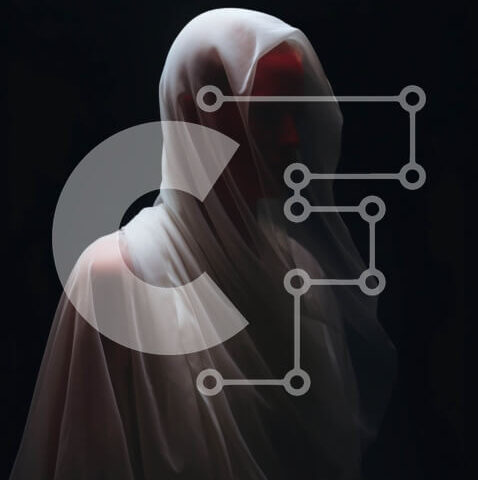 Intra Συλλεκτικό Ξύλινο Παζλ Plywood  4mm - Γυναίκα με λευκό πέπλο με κόκκινο μακιγιάζ Σε Ξύλινο Κουτί - Διαστάσεις Puzzle: 10x10 cm – 25 κομμάτια - Image 1