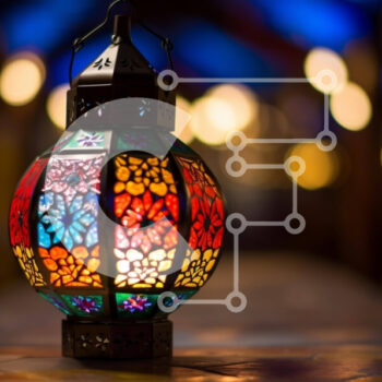 Intra Συλλεκτικό Ξύλινο Παζλ Plywood  4mm - Πολύχρωμο φανάρι στο τραπέζι με το φως των κεριών Σε Ξύλινο Κουτί - Διαστάσεις Puzzle: 10x10 cm – 25 κομμάτια - Image 1