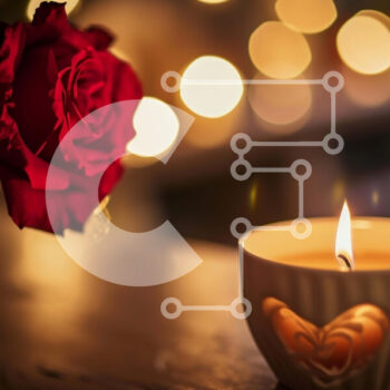 Intra Συλλεκτικό Ξύλινο Παζλ Plywood  4mm - Ρομαντική σύνθεση κεριού και τριαντάφυλλου με φώτα Bokeh Σε Ξύλινο Κουτί - Διαστάσεις Puzzle: 10x10 cm – 25 κομμάτια - Image 1