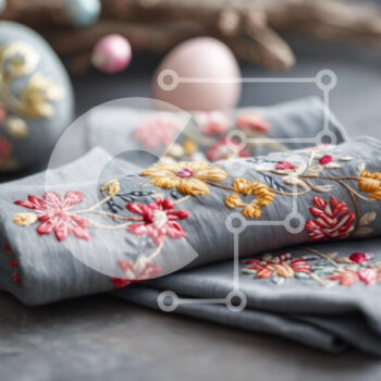 Intra Συλλεκτικό Ξύλινο Παζλ Plywood  4mm - Τραπεζάκι με θέμα το Πάσχα με πετσέτες και πολύχρωμα αυγά Σε Ξύλινο Κουτί - Διαστάσεις Puzzle: 10x10 cm – 25 κομμάτια - Image 1