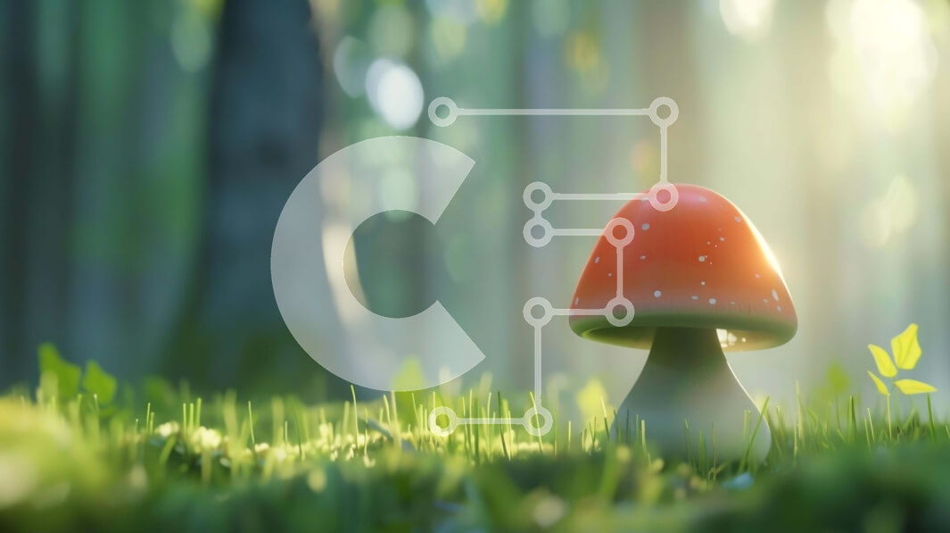 Intra Συλλεκτικό Ξύλινο Παζλ Plywood  4mm - Μικρό κόκκινο μανιτάρι στο καταπράσινο δάσος Σε Ξύλινο Κουτί - Διαστάσεις: 10x10 cm – 25 κομμάτια