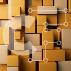 Intra Συλλεκτικό Ξύλινο Παζλ Plywood  4mm - Στοιβαγμένη πυραμίδα από πορτοκαλί χαρτόκουτα Σε Ξύλινο Κουτί - Διαστάσεις Puzzle: 10x10 cm – 25 κομμάτια