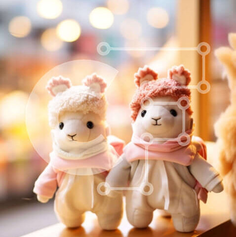 Intra Συλλεκτικό Ξύλινο Παζλ Plywood 4mm - Γεμιστά ζώα που κάθονται σε ένα περβάζι παραθύρου Σε Ξύλινο Κουτί - Διαστάσεις Puzzle: 10x10 cm – 25 κομμάτια - Image 1