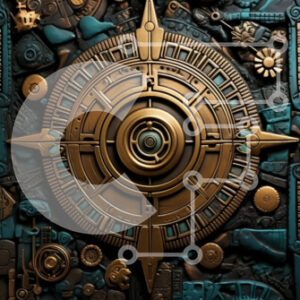 Intra Συλλεκτικό Ξύλινο Παζλ Plywood  4mm - Βιομηχανικό και φουτουριστικό ρολόι Steampunk με περίπλοκα γρανάζια Σε Ξύλινο Κουτί - Διαστάσεις Puzzle: 10x10 cm – 25 κομμάτια