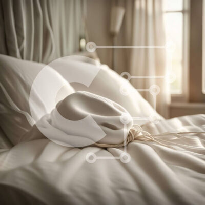 Intra Συλλεκτικό Ξύλινο Παζλ Plywood  4mm - Όμορφη εικόνα ενός λευκού καπέλου σε ένα τραγανό λευκό κρεβάτι Σε Ξύλινο Κουτί - Διαστάσεις Puzzle: 10x10 cm – 25 κομμάτια - Image 1