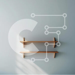 Intra Συλλεκτικό Ξύλινο Παζλ Plywood  4mm - Μινιμαλιστικό εσωτερικό: Λευκός λευκός τοίχος με ξύλινο ράφι Σε Ξύλινο Κουτί - Διαστάσεις Puzzle: 10x10 cm – 25 κομμάτια