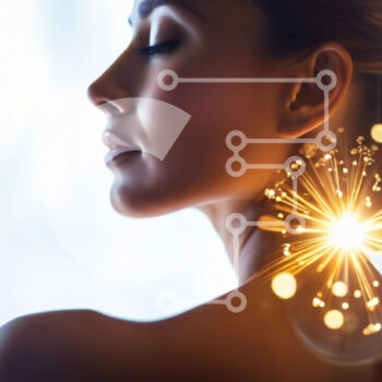 Intra Συλλεκτικό Ξύλινο Παζλ Plywood  4mm - Γυναίκα που βιώνει ενεργειακή ή φωτοθεραπεία με λαμπερά φώτα Σε Ξύλινο Κουτί - Διαστάσεις Puzzle: 10x10 cm – 25 κομμάτια - Image 1