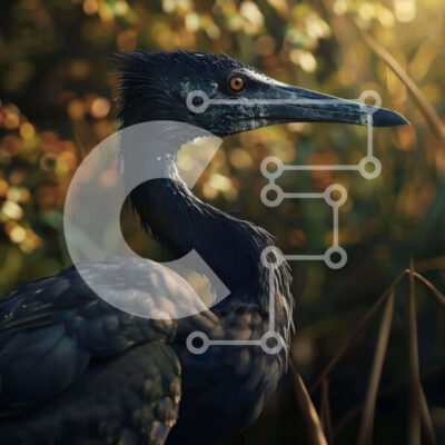 Intra Συλλεκτικό Ξύλινο Παζλ Plywood  4mm - Μαύρο πουλί σε γρασίδι με ανοιχτό ράμφος Σε Ξύλινο Κουτί - Διαστάσεις: 10x10 cm – 25 κομμάτια - Image 1