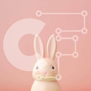 Intra Συλλεκτικό Ξύλινο Παζλ Plywood  4mm - Μικρό ξύλινο παιχνίδι λαγουδάκι σε πορτοκαλί τραπέζι Σε Ξύλινο Κουτί - Διαστάσεις: 10x10 cm – 25 κομμάτια