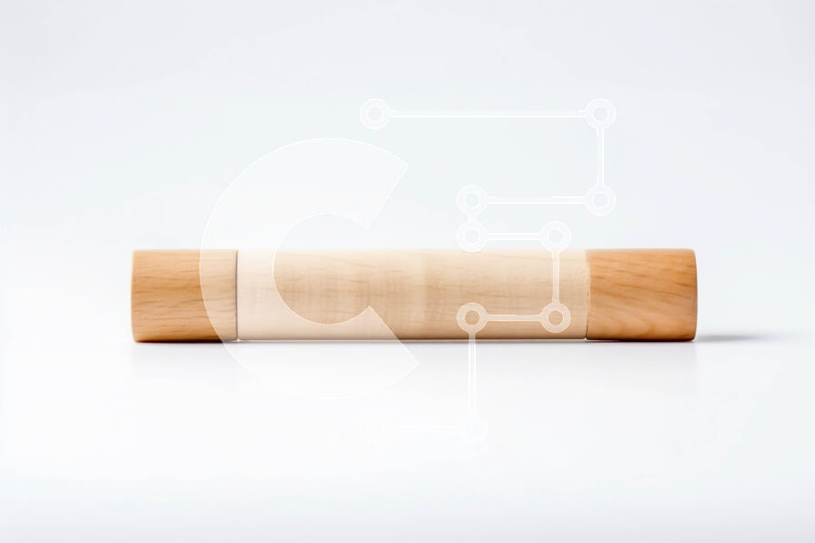 Intra Συλλεκτικό Ξύλινο Παζλ Plywood  4mm - Υψηλής ποιότητας εικόνα ενός ξύλινου μολυβιού σε μια λευκή επιφάνεια Σε Ξύλινο Κουτί - Διαστάσεις: 10x10 cm – 25 κομμάτια - Image 1