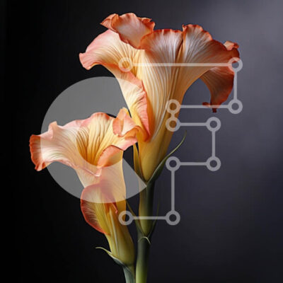 Intra Συλλεκτικό Ξύλινο Παζλ Plywood  4mm - Ζωντανή κινηματογράφηση σε πρώτο πλάνο δύο πορτοκαλί λουλουδιών με μακριά στελέχη και πέταλα Σε Ξύλινο Κουτί - Διαστάσεις: 10x10 cm – 25 κομμάτια - Image 1