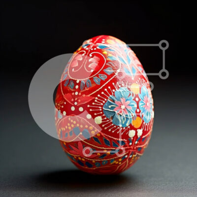 Intra Συλλεκτικό Ξύλινο Παζλ Plywood  4mm - Όμορφη εικόνα ενός διακοσμημένου αυγού του Πάσχα Σε Ξύλινο Κουτί - Διαστάσεις: 10x10 cm – 25 κομμάτια - Image 1