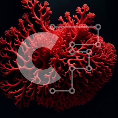 Intra Συλλεκτικό Ξύλινο Παζλ Plywood  4mm - Όμορφη εικόνα ενός κόκκινου κοραλλιού Σε Ξύλινο Κουτί - Διαστάσεις: 10x10 cm – 25 κομμάτια - Image 1