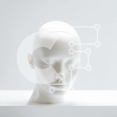 Intra Συλλεκτικό Ξύλινο Παζλ Plywood  4mm - Μινιμαλιστικό και μοντέρνο λευκό κεφάλι μανεκέν σε ένα ράφι Σε Ξύλινο Κουτί - Διαστάσεις: 10x10 cm – 25 κομμάτια - Image 1