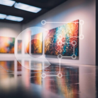 Intra Συλλεκτικό Ξύλινο Παζλ Plywood  4mm - Αφηρημένοι πίνακες ζωγραφικής σε ένα αμυδρά φωτισμένο δωμάτιο Σε Ξύλινο Κουτί - Διαστάσεις Puzzle: 10x10 cm – 25 κομμάτια - Image 1