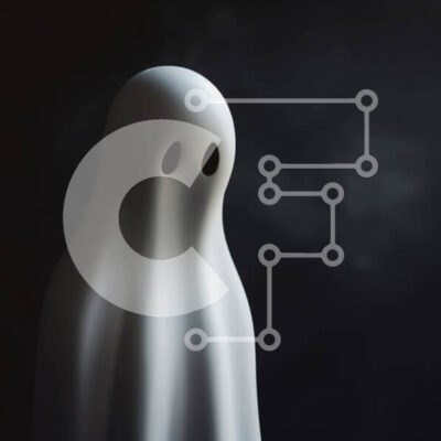 Intra Συλλεκτικό Ξύλινο Παζλ Plywood  4mm - Τρομακτικό λευκό φάντασμα εικονογράφηση για εορτασμούς αποκριών Σε Ξύλινο Κουτί - Διαστάσεις Puzzle: 10x10 cm – 25 κομμάτια - Image 1