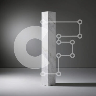 Intra Συλλεκτικό Ξύλινο Παζλ Plywood  4mm - Μινιμαλιστική λευκή μαρμάρινη στήλη στο κενό δωμάτιο Σε Ξύλινο Κουτί - Διαστάσεις Puzzle: 10x10 cm – 25 κομμάτια - Image 1