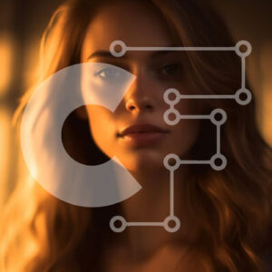 Intra Συλλεκτικό Ξύλινο Παζλ Plywood  4mm - Πανέμορφη ξανθιά γυναίκα με σπαστά μαλλιά και καστανά μάτια Σε Ξύλινο Κουτί - Διαστάσεις Puzzle: 10x10 cm – 25 κομμάτια