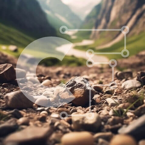 Intra Συλλεκτικό Ξύλινο Παζλ Plywood  4mm - Όμορφη εικόνα μιας ορεινής κοιλάδας με ένα ποτάμι Σε Ξύλινο Κουτί - Διαστάσεις: 10x10 cm – 25 κομμάτια - Image 1