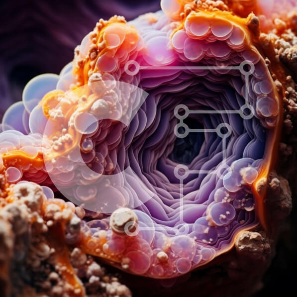 Intra Συλλεκτικό Ξύλινο Παζλ Plywood  4mm - Κοντινή όψη ενός πολύχρωμου Amethyst Geode Σε Ξύλινο Κουτί - Διαστάσεις: 10x10 cm – 25 κομμάτια