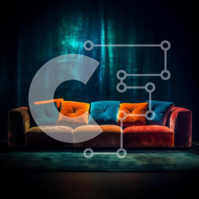 Intra Συλλεκτικό Ξύλινο Παζλ Plywood  4mm - Πολύχρωμο καναπές σε σκοτεινό δωμάτιο εικόνα Σε Ξύλινο Κουτί - Διαστάσεις Puzzle: 10x10 cm – 25 κομμάτια - Image 1