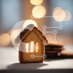 Intra Συλλεκτικό Ξύλινο Παζλ Plywood  4mm - Gingerbread House Cookies για τις γιορτές Σε Ξύλινο Κουτί - Διαστάσεις: 10x10 cm – 25 κομμάτια