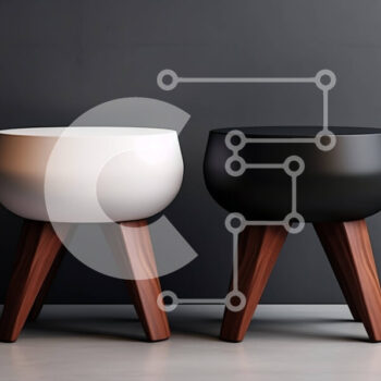 Intra Συλλεκτικό Ξύλινο Παζλ Plywood  4mm - Μοντέρνα βοηθητικά τραπεζάκια σε μαύρο και άσπρο Σε Ξύλινο Κουτί - Διαστάσεις Puzzle: 10x10 cm – 25 κομμάτια - Image 1