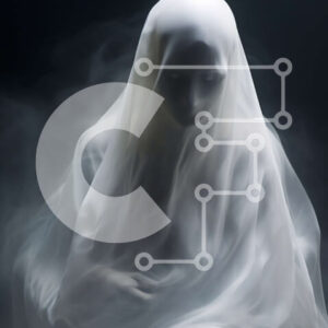 Intra Συλλεκτικό Ξύλινο Παζλ Plywood  4mm - Φιγούρα σαν φάντασμα σε ένα άδειο δωμάτιο Σε Ξύλινο Κουτί - Διαστάσεις Puzzle: 10x10 cm – 25 κομμάτια