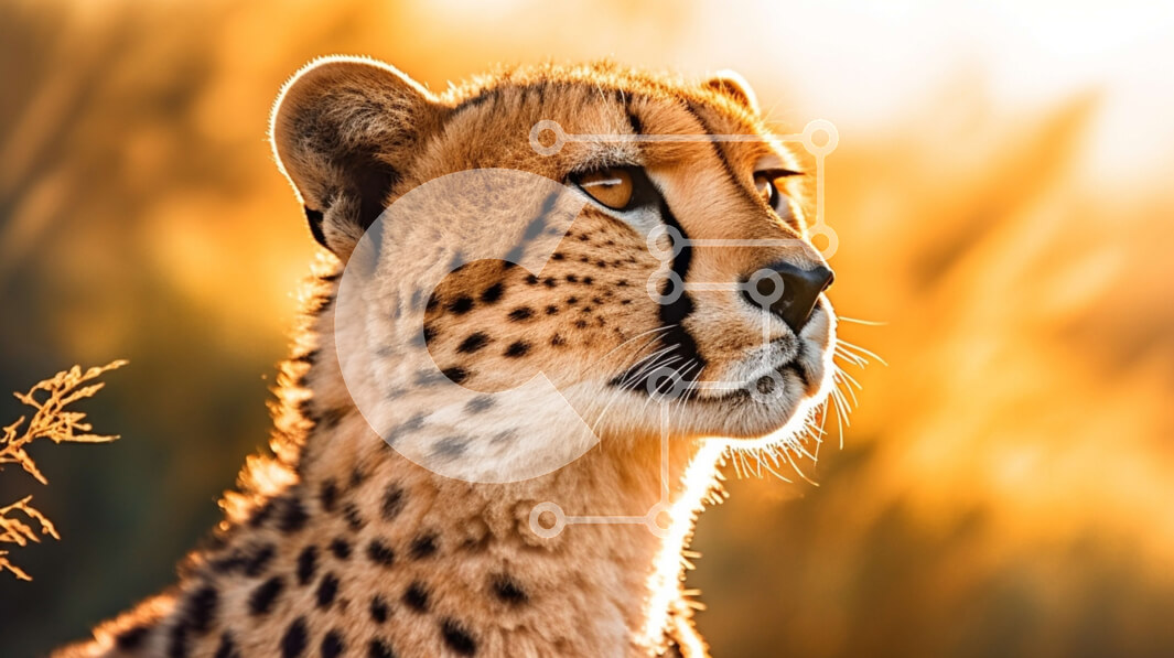 Intra Συλλεκτικό Ξύλινο Παζλ Plywood  4mm - Τσιτάχ στο γρασίδι Σε Ξύλινο Κουτί - Διαστάσεις: 10x10 cm – 25 κομμάτια