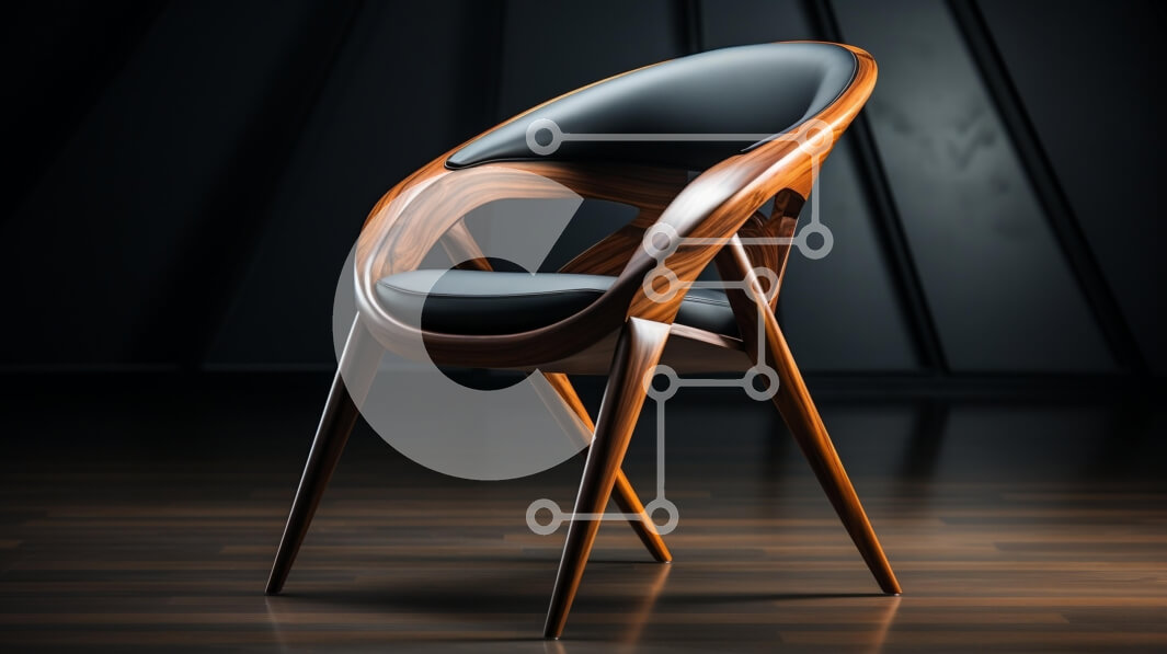 Intra Συλλεκτικό Ξύλινο Παζλ Plywood  4mm - Κομψό μοντέρνο σχέδιο καρέκλας Σε Ξύλινο Κουτί - Διαστάσεις Puzzle: 10x10 cm – 25 κομμάτια