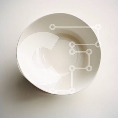 Intra Συλλεκτικό Ξύλινο Παζλ Plywood 4mm - Μινιμαλιστικό λευκό μπολ σε μια καθαρή λευκή επιφάνεια Σε Ξύλινο Κουτί - Διαστάσεις: 10x10 cm – 25 κομμάτια - Image 1