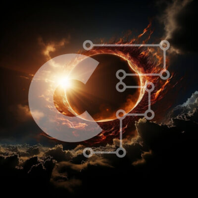 Intra Συλλεκτικό Ξύλινο Παζλ Plywood  4mm - Μυστηριώδης εικόνα μιας μαύρης τρύπας που περιβάλλεται από στροβιλιζόμενο αέριο και σκόνη Σε Ξύλινο Κουτί - Διαστάσεις Puzzle: 10x10 cm – 25 κομμάτια - Image 1