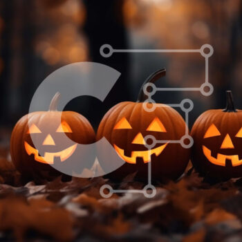 Intra Συλλεκτικό Ξύλινο Παζλ Plywood  4mm - Σκαλισμένες κολοκύθες σε φύλλα σε δασώδη περιοχή Σε Ξύλινο Κουτί - Διαστάσεις Puzzle: 10x10 cm – 25 κομμάτια - Image 1