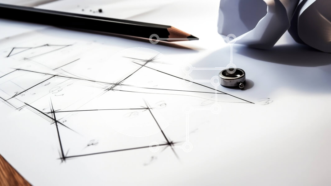 Intra Συλλεκτικό Ξύλινο Παζλ Plywood  4mm - Αρχιτεκτονικά σκίτσα και εργαλεία σχεδίασης Σε Ξύλινο Κουτί - Διαστάσεις Puzzle: 10x10 cm – 25 κομμάτια