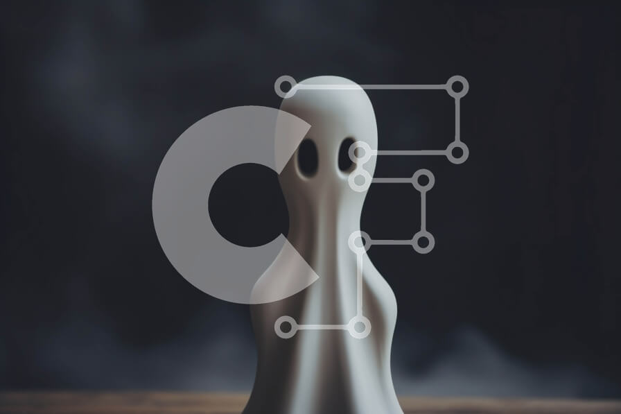 Intra Συλλεκτικό Ξύλινο Παζλ Plywood  4mm - Λευκό ειδώλιο φάντασμα σε ξύλινο τραπέζι Σε Ξύλινο Κουτί - Διαστάσεις Puzzle: 10x10 cm – 25 κομμάτια