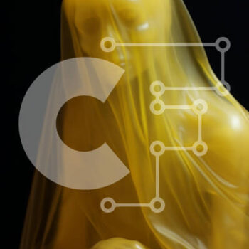 Intra Συλλεκτικό Ξύλινο Παζλ Plywood  4mm - Αφηρημένο κίτρινο έργο τέχνης Σε Ξύλινο Κουτί - Διαστάσεις Puzzle: 10x10 cm – 25 κομμάτια - Image 1