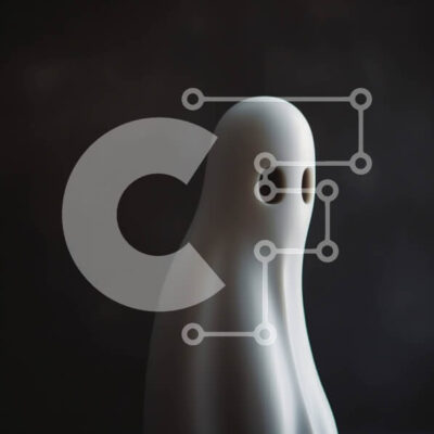 Intra Συλλεκτικό Ξύλινο Παζλ Plywood  4mm - Άσπρο ειδώλιο φάντασμα σε σκούρο φόντο Σε Ξύλινο Κουτί - Διαστάσεις Puzzle: 10x10 cm – 25 κομμάτια - Image 1