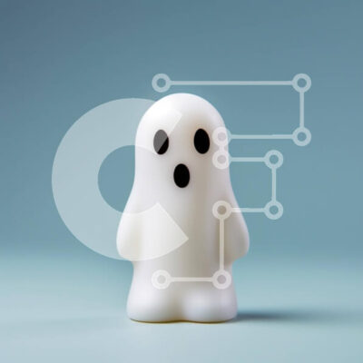 Intra Συλλεκτικό Ξύλινο Παζλ Plywood  4mm - Ειδώλιο φαντασμάτων σε μπλε φόντο Σε Ξύλινο Κουτί - Διαστάσεις Puzzle: 10x10 cm – 25 κομμάτια - Image 1