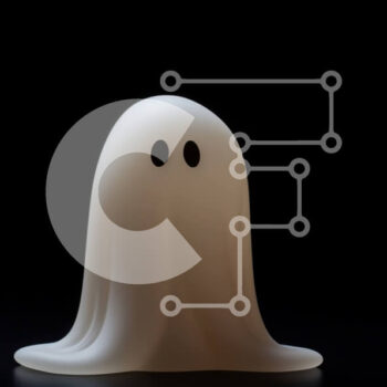 Intra Συλλεκτικό Ξύλινο Παζλ Plywood  4mm - Στολίδι με λάμπα φωτός σε σχήμα φαντάσματος σε μαύρο φόντο Σε Ξύλινο Κουτί - Διαστάσεις Puzzle: 10x10 cm – 25 κομμάτια - Image 1