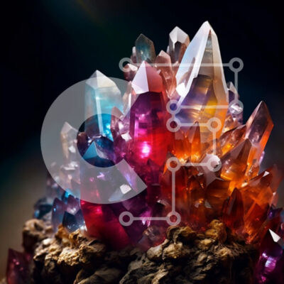 Intra Συλλεκτικό Ξύλινο Παζλ Plywood  4mm - Εκπληκτική εικόνα από κοντινή πλάνο λαμπερών κρυστάλλων σε μια σκοτεινή βραχώδη επιφάνεια Σε Ξύλινο Κουτί - Διαστάσεις: 10x10 cm – 25 κομμάτια - Image 1