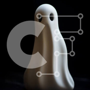 Intra Συλλεκτικό Ξύλινο Παζλ Plywood  4mm - Λευκό ειδώλιο φάντασμα σε μαύρο τραπέζι Σε Ξύλινο Κουτί - Διαστάσεις Puzzle: 10x10 cm – 25 κομμάτια - Image 1