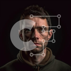 Intra Συλλεκτικό Ξύλινο Παζλ Plywood  4mm - Πορτρέτο ενός σοβαρού άνδρα με καφέ κουκούλα Σε Ξύλινο Κουτί - Διαστάσεις Puzzle: 10x10 cm – 25 κομμάτια