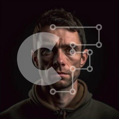 Intra Συλλεκτικό Ξύλινο Παζλ Plywood  4mm - Πορτρέτο ενός σοβαρού άνδρα με καφέ κουκούλα Σε Ξύλινο Κουτί - Διαστάσεις Puzzle: 10x10 cm – 25 κομμάτια - Image 1