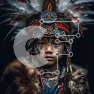 Intra Συλλεκτικό Ξύλινο Παζλ Plywood  4mm - Όμορφη εικόνα ενός νεαρού αγοριού με παραδοσιακή ενδυμασία Σε Ξύλινο Κουτί - Διαστάσεις Puzzle: 10x10 cm – 25 κομμάτια