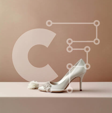 Intra Συλλεκτικό Ξύλινο Παζλ Plywood  4mm - Κομψά λευκά ψηλοτάκουνα παπούτσια με λεπτομέρεια φιόγκου Σε Ξύλινο Κουτί - Διαστάσεις Puzzle: 10x10 cm – 25 κομμάτια - Image 1