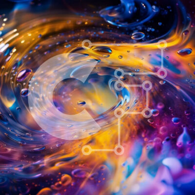 Intra Συλλεκτικό Ξύλινο Παζλ Plywood 4mm - Σαγηνευτική εικόνα μιας πολύχρωμης δίνης νερού Σε Ξύλινο Κουτί - Διαστάσεις: 10x10 cm – 25 κομμάτια - Image 1