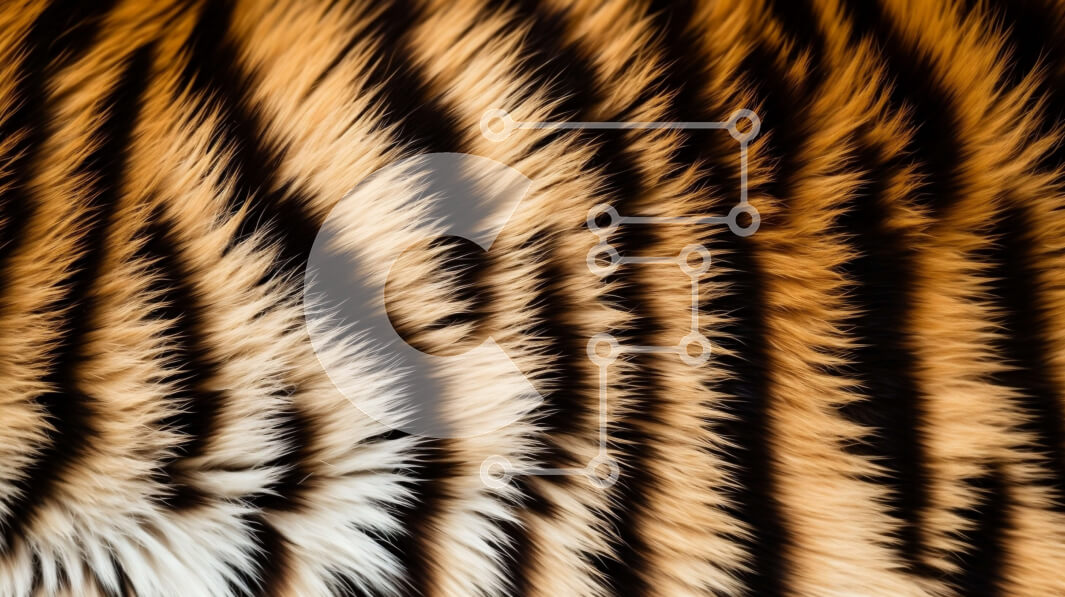 Intra Συλλεκτικό Ξύλινο Παζλ Plywood  4mm - Κοντινό πλάνο της γούνας τίγρης Σε Ξύλινο Κουτί - Διαστάσεις: 10x10 cm – 25 κομμάτια