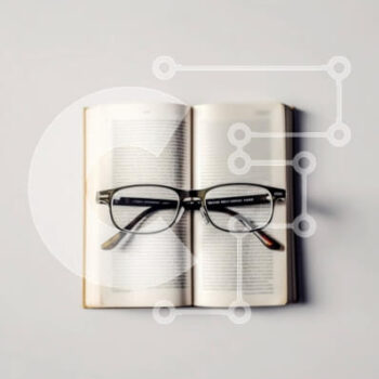 Intra Συλλεκτικό Ξύλινο Παζλ Plywood  4mm - Εικόνα ενός ανοιχτού βιβλίου με γυαλιά στην κορυφή Σε Ξύλινο Κουτί - Διαστάσεις Puzzle: 10x10 cm – 25 κομμάτια - Image 1