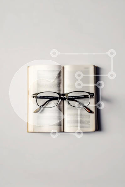 Intra Συλλεκτικό Ξύλινο Παζλ Plywood  4mm - Εικόνα ενός ανοιχτού βιβλίου με γυαλιά στην κορυφή Σε Ξύλινο Κουτί - Διαστάσεις Puzzle: 10x10 cm – 25 κομμάτια