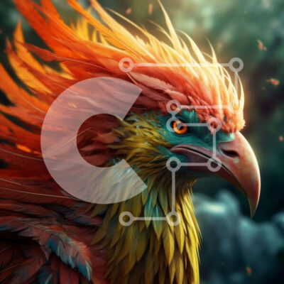 Intra Συλλεκτικό Ξύλινο Παζλ Plywood  4mm - Ζωντανό πουλί με άγρια ​​έκφραση και πολύχρωμα φτερά Σε Ξύλινο Κουτί - Διαστάσεις: 10x10 cm – 25 κομμάτια - Image 1